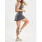 Women's square neck wide shoulder sports dress with built in shorts one piece tennis clothing