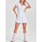 Women's new arrival polo neck sports dress with built in shorts short sleeve golf clothing