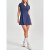 Women's new arrival polo neck sports dress with built in shorts short sleeve golf clothing