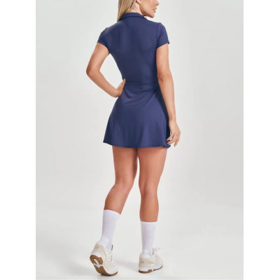 Women's new arrival polo neck sports dress with built in shorts short sleeve golf clothing