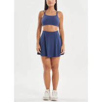 Women's high waist flowy skirts with built in shorts lightweight athleisure style tennis dress