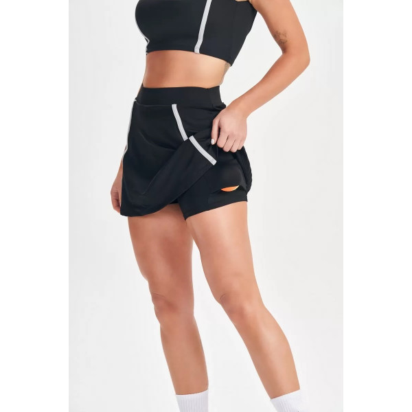 Women's high waist A line tennis skirts with built in shorts