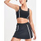 Women's high waist A line tennis skirts with built in shorts