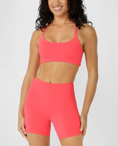 Women's lightweight padded strappy back sports bra