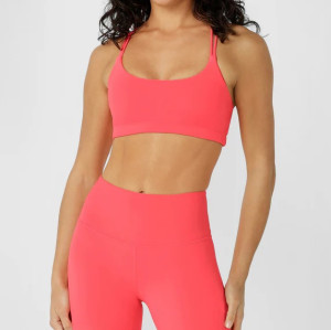 Women's lightweight padded strappy back sports bra