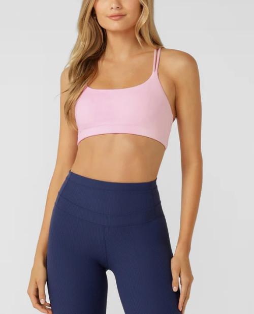 Women's lightweight padded strappy back sports bra