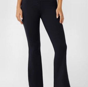 High waist athleisure style flared leggings butt lifting flattering yoga pants