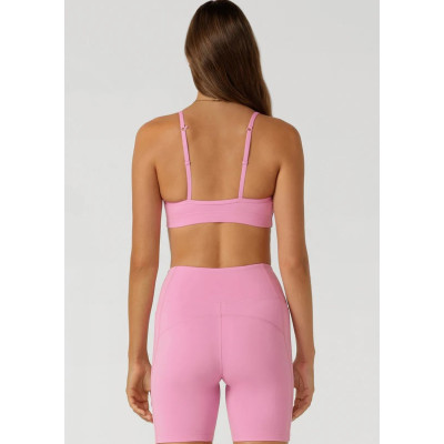 Women's scoop neck high impact sports bra with adjustable straps