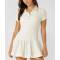 Women's one piece polo neck golf dress slim fit lightweight tennis clothing