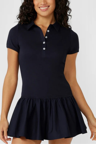 Women's one piece polo neck golf dress slim fit lightweight tennis clothing