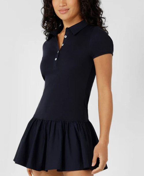 Women's one piece polo neck golf dress slim fit lightweight tennis clothing