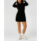 Women's athleisure style long sleeve hooded mini dress high quality cotton hoodies loungewear