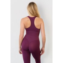 Scoop neck buttery soft padded solid color sports yoga bras with wide strap u back supportive crop top for women