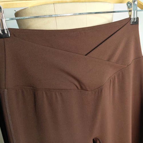 Women Crossover High Waist Flare Yoga Pants Soft Stretchy Bootcut Slim Fit Sports Casual Trousers