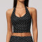 Women Yoga Tank Top Halter Neck Cropped Quick Dry 4 Way Stretch Backless Deep U Neck Sports Tank