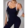 Women Seamless Cross Back Yoga Jumpsuit, Quick Dry Tummy Control Butt Lifting One Piece Fitness Workout Suit