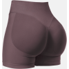 Women Seamless Knit Fitness Shorts High Stretch Peach Hip Pilates Training Shorts
