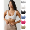 Women Naked Feel Double Brushed Sports Bra Quick Dry Tight Fit Yoga Training Top