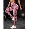 Women High Waist Tie Dye 9/10 Yoga Leggings Soft Stretchy Breathable Workout Pants