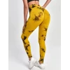 Women High Waist Tie Dye 9/10 Yoga Leggings Soft Stretchy Breathable Workout Pants
