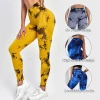 Women High Waist Tie Dye 9/10 Yoga Leggings Soft Stretchy Breathable Workout Pants