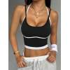 Women Wirefree Color Block Sports Vest Shock Absorbing Crop Top Fitness Running Outdoor Sports Bra