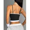 Women Wirefree Color Block Sports Vest Shock Absorbing Crop Top Fitness Running Outdoor Sports Bra