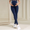 Over Belly High Waist Pregnancy Leggings Seamless Textured Full Length Maternity Active Wear