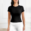 Women Quick Dry Athletic Short Sleeve Tops Slim Fit Yoga Workout Fitness T Shirts