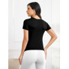 Women Quick Dry Athletic Short Sleeve Tops Slim Fit Yoga Workout Fitness T Shirts