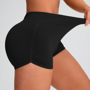Women V Waist Scrunch Butt Yoga Shorts Seamless High Waist Gym Workout Fitness Shorts
