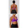Crisscross Straps Knit Sports Bra Women High Support 100% Nylon Quick Dry Running Yoga Bra