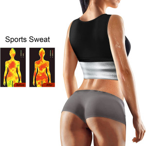 Women Sauna Sweat Vest Scoop Neck Slimming Shapewear Workout Tank Top
