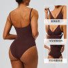 Women Front Zipper Seamless Bodysuit Firm Abdominal Compression Shapewear