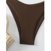 Women Ribbed Halter Tie Bikini Custom Logo Solid Two Piece Beach Swimsuit