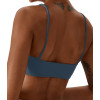 Women Square Neck Cross Back Sports Bra Soft Thin Strap Yoga Fitness Workout Top