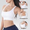 Women Strappy Criss Cross Back Sports Bra Breathable Padded Yoga Gym Fitness Top