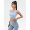 Fashion Cross Back Sports Bra for Women, High Impact Shockproof One-Piece Yoga Bra