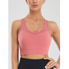 Women Vest Style High Strength Sports Bra, Wireless Breathable Shockproof Yoga Gym Running Bra