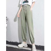 Women Winter Fleece Lined Jogger Pants, High Waist Adjustable Drawstring Plush Warm Casual Lounge Street Trousers