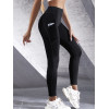 New High Waist Women's Leggings, Stretch Yoga Pants Tights With Pockets, Push Up Fitness Running Sportswear