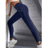 New High Waist Women's Leggings, Stretch Yoga Pants Tights With Pockets, Push Up Fitness Running Sportswear