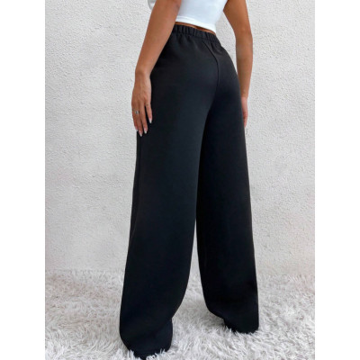 Women's Warm Pants Fleece Lined High Waist Casual Style Daily Wear With Pockets Jogging Sweatpants