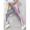 Leopard Print Spliced Yoga Leggings With Side Pockets Seam Fitness Exercise Yoga Pants Fashion Style