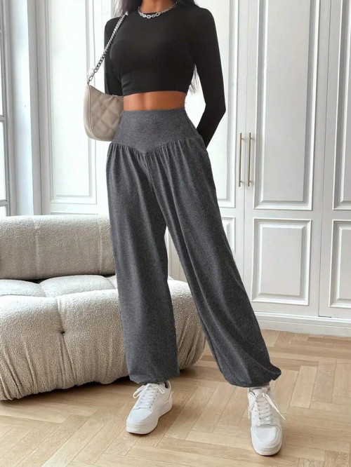 High Waist Women's Leggings Lantern Pants Cuffed Pants Dance Pant Gym Fitness Leggings