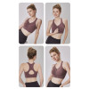 Women Front Zipper Sports Bra Vest, Plus Size Shock Resistant High Support Yoga Running Fitness Workout Underwear for Ladies