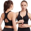 Women Front Zipper Sports Bra Vest, Plus Size Shock Resistant High Support Yoga Running Fitness Workout Underwear for Ladies