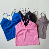 Vision Twist Front Longline Top Women's Seamless Thin Straps Yoga Gym Workout Vest Running Tank Tops Fitness Clothing