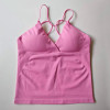 Vision Twist Front Longline Top Women's Seamless Thin Straps Yoga Gym Workout Vest Running Tank Tops Fitness Clothing