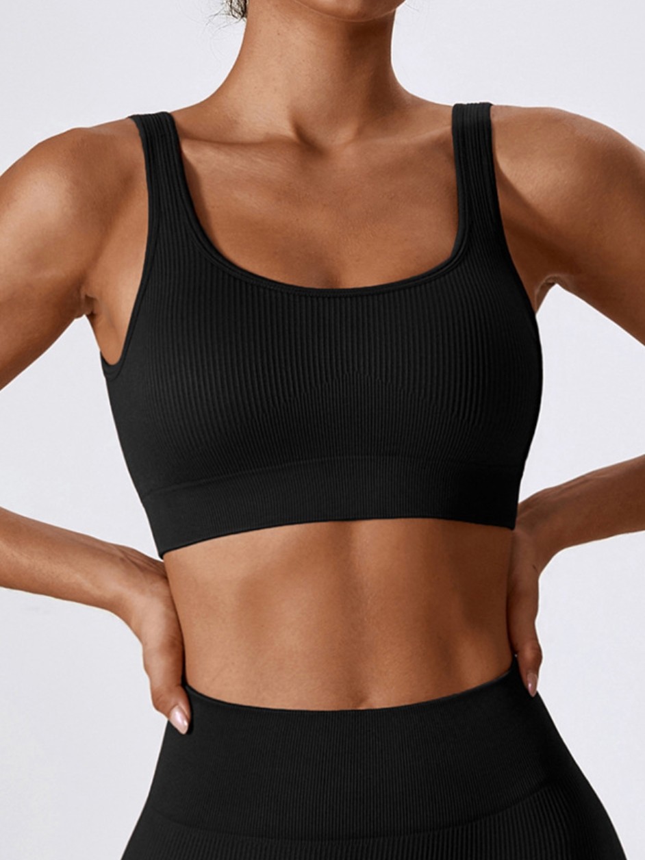 U Neck Yoga Fitness Crop Top